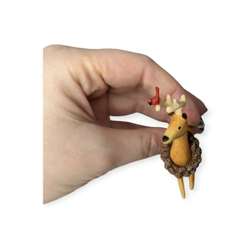 2007 Hallmark Keepsake Ornament VIP Gift Peaceful Animals Wood Deer NIB